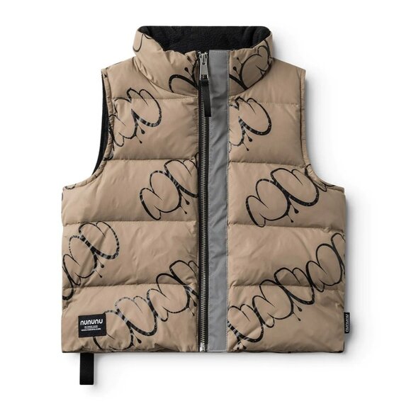 Nununu Bubbly Down Vest in Coffee - Picture 1 of 4